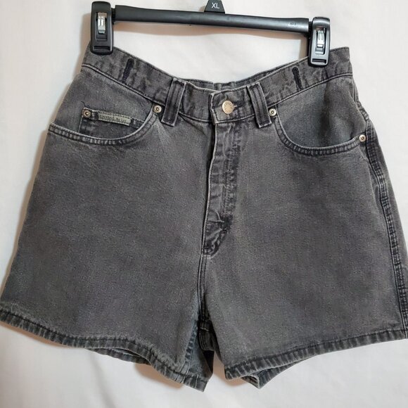 Lee Riveted Vintage High Waisted Black Jean Shorts - Picture 4 of 9